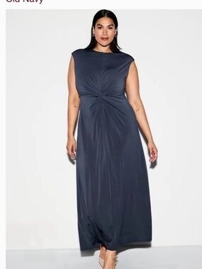 Old Navy NWT “Special Occasion”Dark Blue Twist-Front Sleeveless Maxi Dress